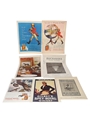 Scotch Whisky Advertising Prints 1915-1960s 5 x 26.5cm x 34cm & 2 x 28cm x 21.5cm
