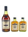 Martell 3 Star Bottled 1970s 1 x 68.1cl & 2 x 15.6cl / 40%