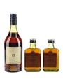 Martell 3 Star Bottled 1970s 1 x 68.1cl & 2 x 15.6cl / 40%