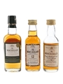 Macallan 12 Year Old & Macallan Select Oak Bottled 1990s-2000s 3 x 5cl