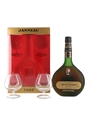 Janneau VSOP Grand Armagnac Glass Pack Bottled 1980s 68cl / 40%