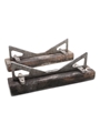 Bass Charrington Cask Holders Pair 40cm x 9.5cm x 13cm