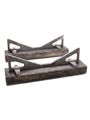 Bass Charrington Cask Holders Pair 40cm x 9.5cm x 13cm