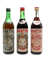 Martini Secco, Rosso & Rose Bottled 1970s 3 x 100cl