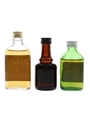 Ardbeg 10 Year Old, Laphraig 10 Year Old, Bowmore De Luxe Bottled 1970s - 1980s 3 x 5cl / 41%