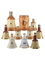 Bell's Ceramic Decanters  9 x 5cl-18.75cl