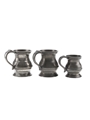 Pewter Tankard Measures Loftus and Sanders & Sons 3 x 6cm-8cm Tall