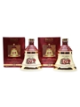 Bell's Christmas 1996 Ceramic Decanters 2 x 70cl