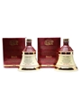 Bell's Christmas 1996 Ceramic Decanters 2 x 70cl
