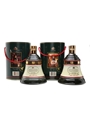 Bell's Christmas 1990 & 1991 Ceramic Decanters  75cl & 70cl