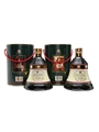 Bell's Christmas 1990 & 1991 Ceramic Decanters  75cl & 70cl