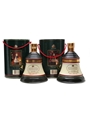 Bell's Christmas 1989 & 1990 Ceramic Decanters  2 x 75cl