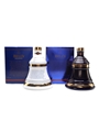 Bell's Christmas 2001 & 2004 Ceramic Decanters 2 x 70cl