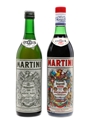 Martini Extra Dry & Rosso Bottled 1970s & 1980s 2 x 100cl