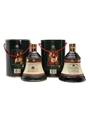 Bell's Christmas 1988 & 1991 Ceramic Decanters  75cl & 70cl