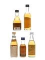 Brandies Of The World Napoleon, Stock, St Agnes, Tolleys 5 x 3cl-5cl