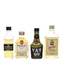 Mackinlay's, Vat 69, White Horse, The Antiquary Bottled 1970s 4 x 5cl