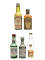 Liqueurs Of The World Bottled 1960s-1970s 5 x 3cl-5cl
