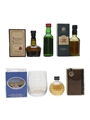 Dunhill, J&B, Old St Andrews & Rutherfords Including Tumbler & Ceramic Bottle 5 x 4.7cl-5cl