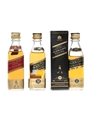 Johnnie Walker Red & Black Label Bottled 1970s & 1980s 3 x 5cl / 40%