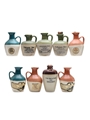 9 x Whisky Ceramic Miniature 