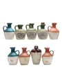 9 x Whisky Ceramic Miniature 