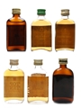 Assorted Blended Scotch Whisky Bottled 1960s-1970s - Black Swan, Clan Blend, Walker's, Wiley's 6 x 4.7cl-5cl