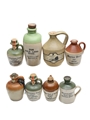 8 x Scotch & Irish Whisky Ceramic Miniature 