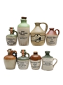 8 x Scotch & Irish Whisky Ceramic Miniature 