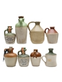 8 x Scotch & Irish Whisky Ceramic Miniature 