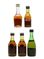 Hennessy, Martell & Remy Martin Bottled 1970s 5 x 3cl-5cl