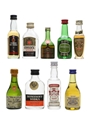 Assorted Spirits Brandy, Eau De Vie, Rum, Vodka 9 x 2.8cl-5cl