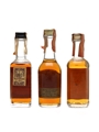 Ezra Brooks, J W Dant & Rebel Yell Bottled 1950s-1960s 3 x 4.7cl