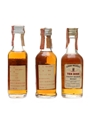 Echo Spring, Haller's & Hiram Walker's Bottled 1960s-1970s 3 x 4.7cl-5cl
