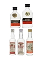 Romanoff, Smirnoff & Stolichnaya Bottled 1970s 5 x 5cl