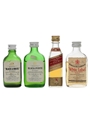 Black & White, John Dewar & Johnnie Walker Bottled 1970s 4 x 4cl