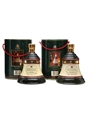 Bell's Christmas Decanter 1989 & 1990 2 x 75cl 