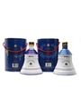 Bell's Ceramic Decanters Princess Eugenie 1990 & Queen Mother 90th 2 x 75cl / 43%