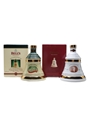 Bell's Ceramic Decanters Christmas 1998 & 2000 2 x 70cl / 40%
