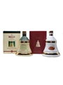 Bell's Ceramic Decanters Christmas 1998 & 2000 2 x 70cl / 40%