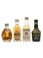 Dimple, Grant's Stand Fast, Teacher's & Vat 69 Bottled 1960s & 1970s 4 x 4.7cl-5.6cl