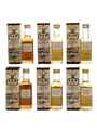 Assorted Single Malt Cask Strength G&M inc Bruichladdich 1969 6 x Miniature