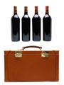 Chateau Pichon Baron Longueville 2001, 2002, 2003 & 2004 Alexandre Mareuil Mini Vertical Leather Case 4 x 75cl