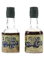 Ross's Irish Sloe Gin Bottled 1960s 2 x 5cl / 28.5%