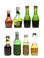 Benedictine DOM, Pernod & Ricard Bottled 1960s-1980s 8 x 3cl-5cl