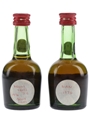 Courvoisier 3 Star Bottled 1970s 2 x 3cl / 40%