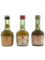 Courvoisier 3 Star, Napoleon & VSOP Bottled 1970s 3 x 3cl / 40%