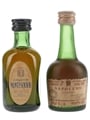 Courvoisier & Marquis De Montesquiou Bottled 1970s 2 x 3cl-4.7cl