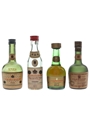 Courvoisier 3 Star, VSOP & Napoleon Bottled 1950s-1980s 4 x 3cl-5cl