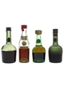 Courvoisier 3 Star, VSOP & Napoleon Bottled 1950s-1980s 4 x 3cl-5cl
